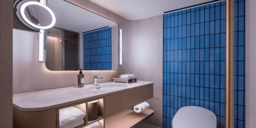 Bathroom application of Bernini SPC wall panel