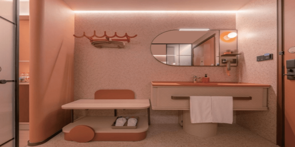 Bathroom application of Terrazzo SPC wall panel